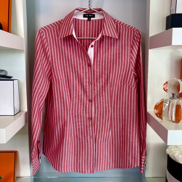 💞 LILY MOSS BUTTONED DOWN SHIRT NWOT - Picture 1 of 7